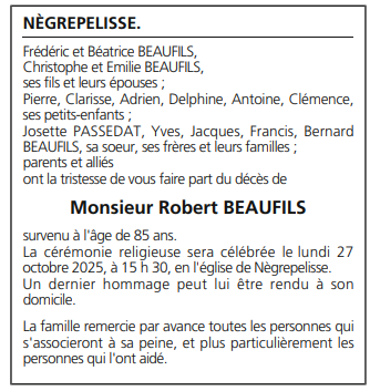Avis de décès